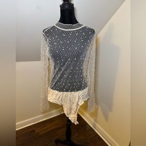 Classy Sheer Pearl Bodysuit